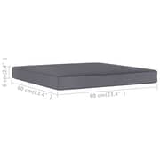 vidaXL Floor Pallet Cushion 60x60x6 cm Anthracite Fabric