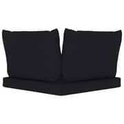 vidaXL Pallet Sofa Cushions 3 pcs Black Fabric