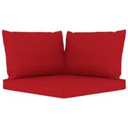 vidaXL Pallet Sofa Cushions 3 pcs Red Fabric