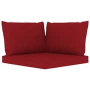 vidaXL Pallet Sofa Cushions 3 pcs Wine Red Fabric