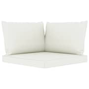 vidaXL Pallet Sofa Cushions 3 pcs Cream White Fabric