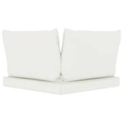 vidaXL Pallet Sofa Cushions 3 pcs Cream White Fabric