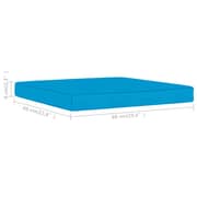 vidaXL Pallet Ottoman Cushion Light Blue Fabric