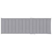 vidaXL Sun Lounger Cushion Grey 200x70x3 cm Fabric