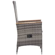 vidaXL 3 Piece Garden Lounge Set with Cushions Poly Rattan Grey