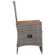 vidaXL 3 Piece Garden Lounge Set with Cushions Poly Rattan Grey