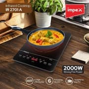 Impex Single Burner Infrared Cooktop Black - IR 2701