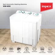Impex Top Load Twin Tub Washing Machine 11 kg - WM4202