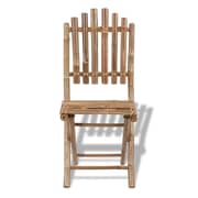 vidaXL Folding Garden Chairs 2 pcs Bamboo