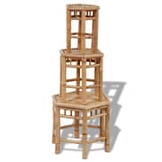 vidaXL Garden Stools 3 pcs Bamboo