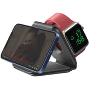 Uniq 3 In 1 Foldable Magnetic Wireless Charger Black