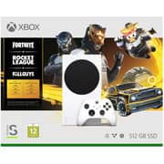 Microsoft Xbox Series S Gaming Consoles 512GB White + Fortnite Game + Rocket League Game + Fall Guys Game