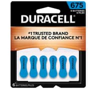 Duracell Hearing Aid Battery Size 675 6pcs Set Blue