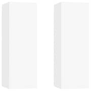 vidaXL TV Cabinets 2 pcs White 30.5x30x90 cm Engineered Wood