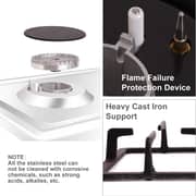 Milton 2 Burner Built In Stainless Steel Gas Hob with Auto ignition, Euro Pool Burners, Cost-iron Pan Support, Inox Capped Knobs, Silver 60 x 30cm- MHG303SS