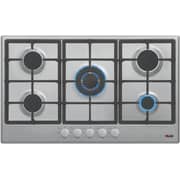 Milton 5 Burner Built In Stainless Steel Gas Hob with Auto ignition, Euro Pool Burners, Cost-iron Pan Support, Inox Capped Knobs, Silver 90 x 60cm - MHG907SS