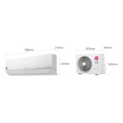 LG 2 Ton Split Air Conditioner Dual Cool Inverter Compressor, 24000 BTU Heat & Cool, Remote Control with Ionizer White/Gold - S4Q24- International Version