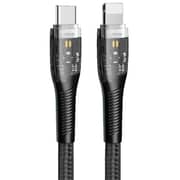 Trands Glassy Series USB-C To Lightning Cable 1m Black