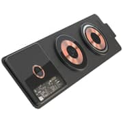 Trands Glassy Series 3 In 1 Foldable Wireless Charger Black