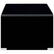 vidaXL Coffee Table Black 98x45x31 cm Tempered Glass