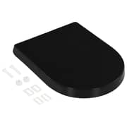 vidaXL Soft-close Toilet Seat with Quick-release Design Black