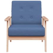 vidaXL Armchair Blue Fabric