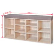 vidaXL Shoe Storage Bench 10 Compartments Oak Colour