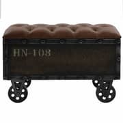 vidaXL Storage Bench Solid Wood and Artificial Leather 80.5x41x50 cm