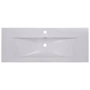 vidaXL Built-in Basin 101x39.5x18.5 cm Ceramic White