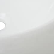 vidaXL Bathroom Basin with Mixer Tap Ceramic Round White