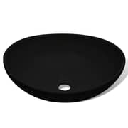 vidaXL Ceramic Basin 40x33 cm Black Ceramic