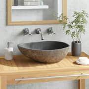 vidaXL Basin River Stone Oval 37-46 cm