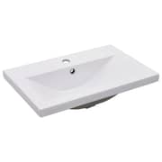 vidaXL Built-in Basin 61x39.5x18.5 cm Ceramic White