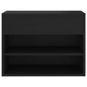 vidaXL Shoe Bench Black 60x30x45 cm Engineered Wood