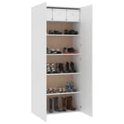 vidaXL Shoe Cabinet White 80x35.5x180 cm Engineered Wood
