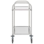 vidaXL 2-Tier Kitchen Trolley 96.5x55x90 cm Stainless Steel