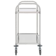 vidaXL 2-Tier Kitchen Trolley 95x45x83.5 cm Stainless Steel