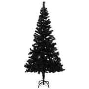 vidaXL Artificial Christmas Tree with Stand Black 150 cm PVC