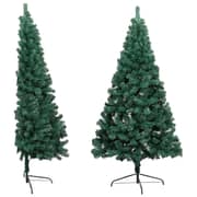 vidaXL Artificial Half Christmas Tree with Stand Green 150 cm PVC