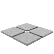 vidaXL Umbrella Weight Plates 4 pcs Grey Granite Square 100 kg