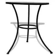 vidaXL Bistro Table Black and White 60 cm Mosaic