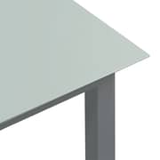 vidaXL Garden Table Light Grey 80x80x74 cm Aluminium and Glass