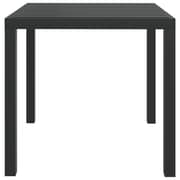 vidaXL Garden Table Black 80x80x74 cm Aluminium and WPC