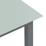 vidaXL Garden Table Light Grey 150x90x74 cm Aluminium and Glass