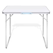 vidaXL Foldable Camping Table with Metal Frame 80 x 60 cm