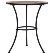 vidaXL Mosaic Bistro Table Orange/Grey 60cm Ceramic