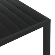 vidaXL Garden Table Black 185x90x74 cm Aluminium and WPC