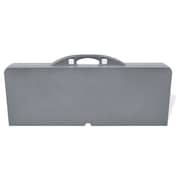 vidaXL Foldable Camping Table Set with 4 Stools Aluminium Extra Light Grey