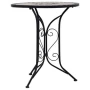 vidaXL Mosaic Bistro Table Grey 61cm Ceramic