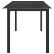 vidaXL Garden Table Black 150x90x74 cm Aluminium and Glass
